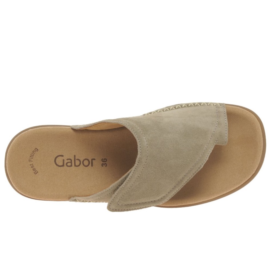 Gabor En Suède De Soie | Sandales à Boucle D\orteil Pour Femme Exclusive Jouissance
